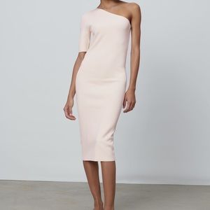 Asymmetrical knit cream dress, Zara (size: S)